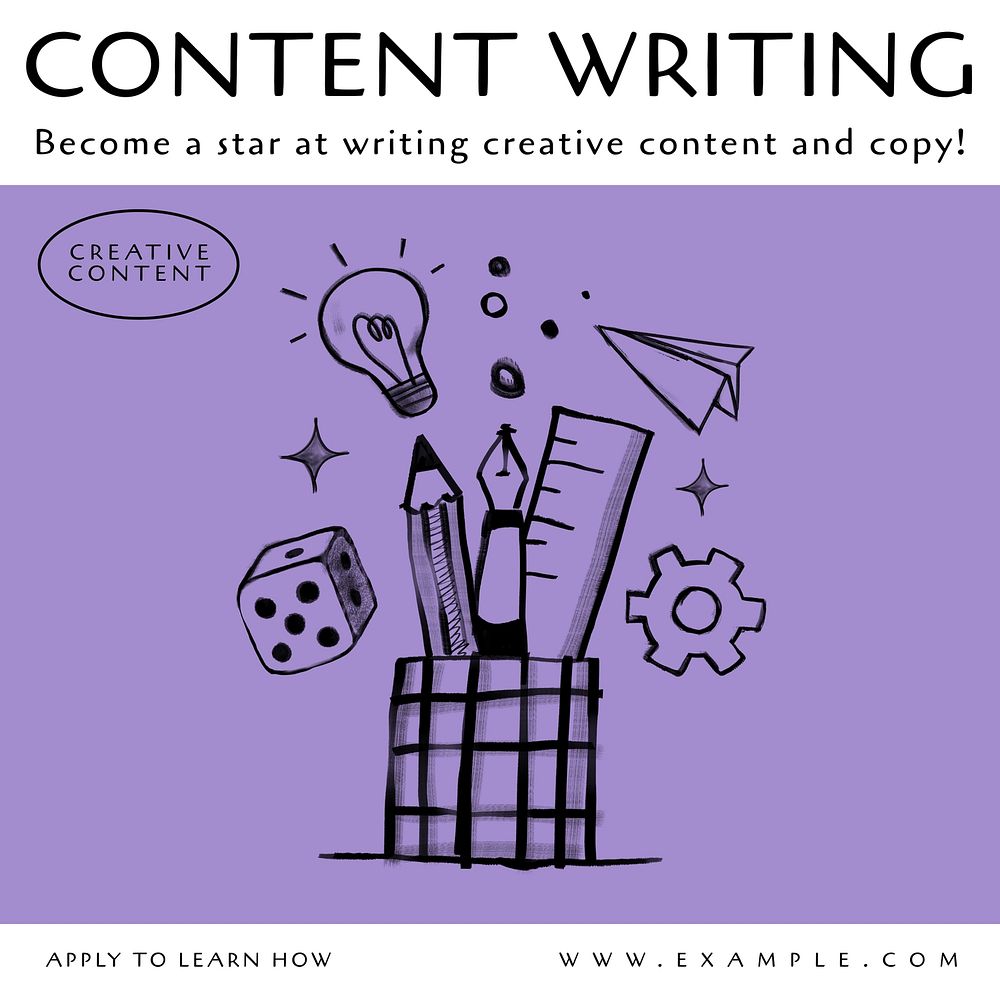 Content writing Instagram post template