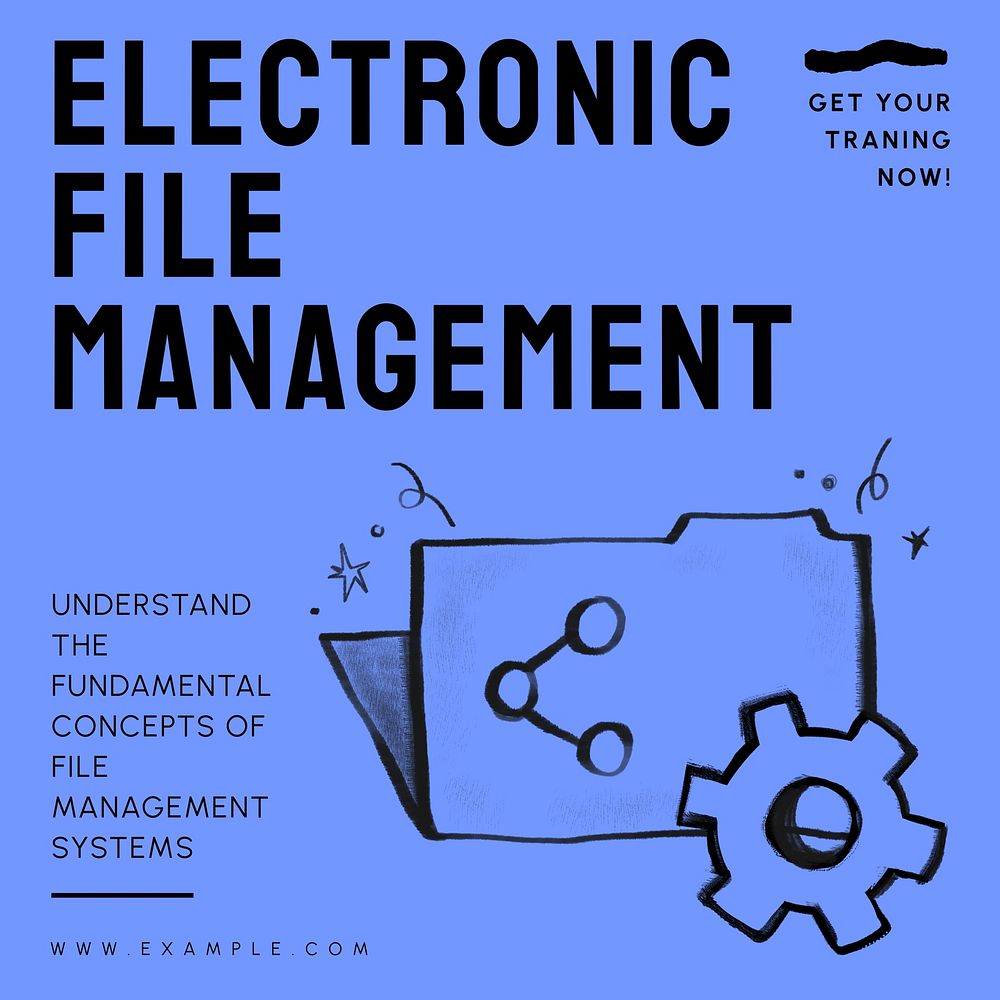 File management Instagram post template