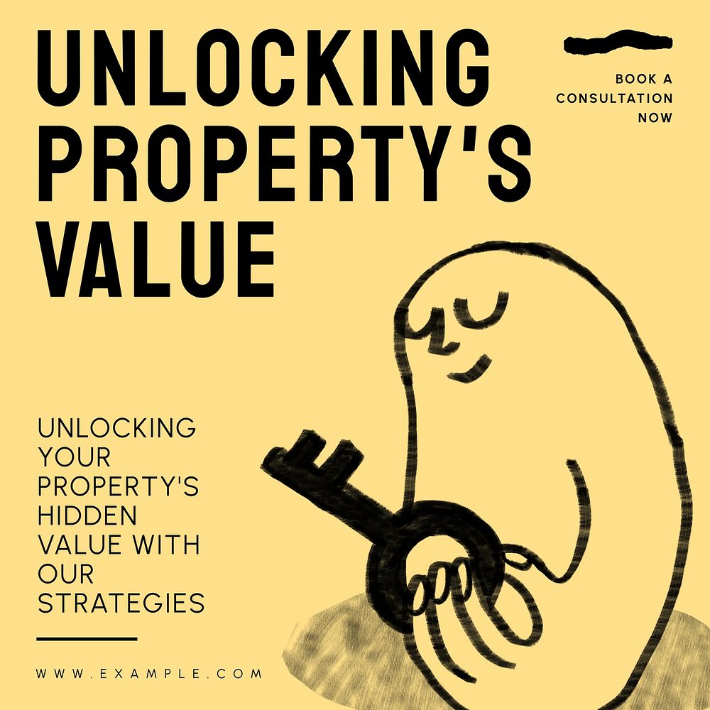 Propertys value Instagram post template  