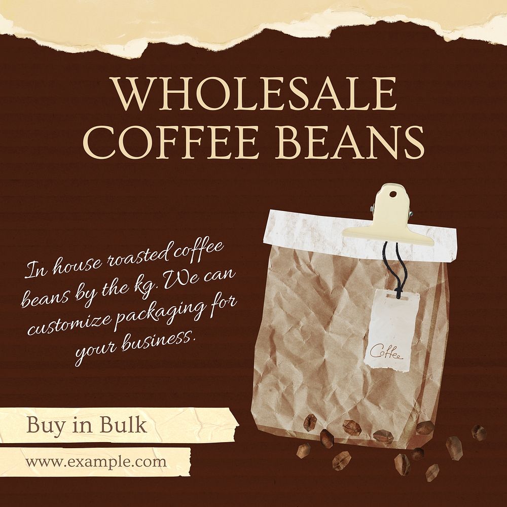 Wholesale coffee Instagram post template