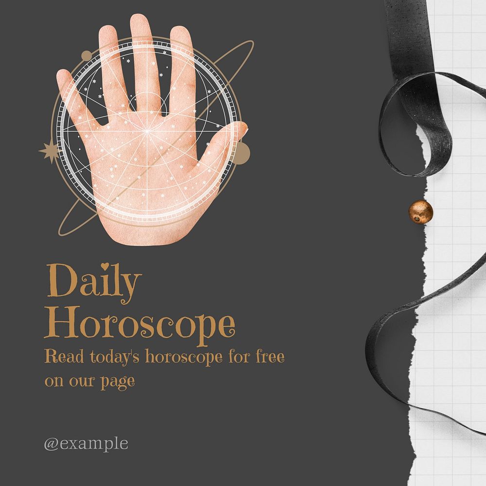 Daily horoscope Instagram post template