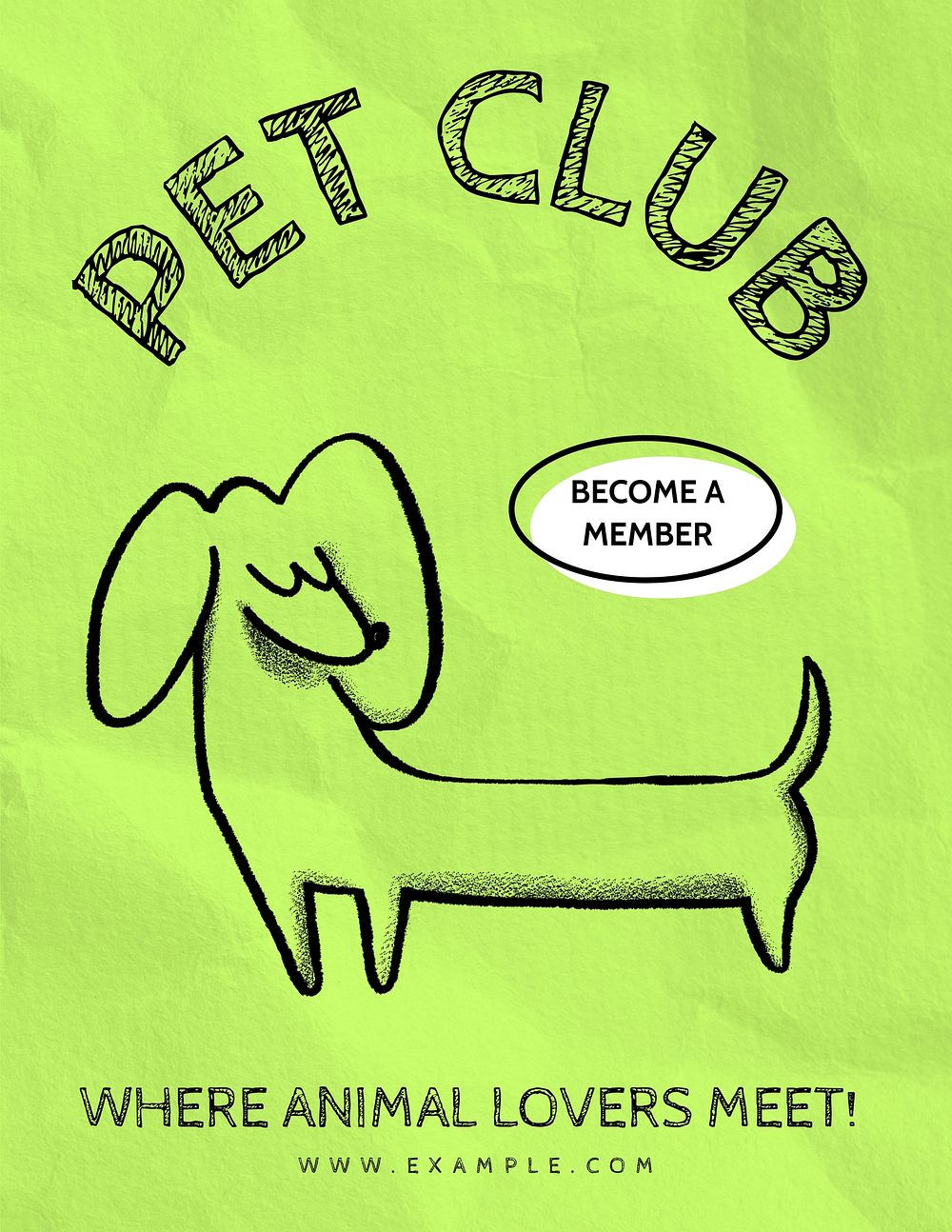 Pet club flyer template