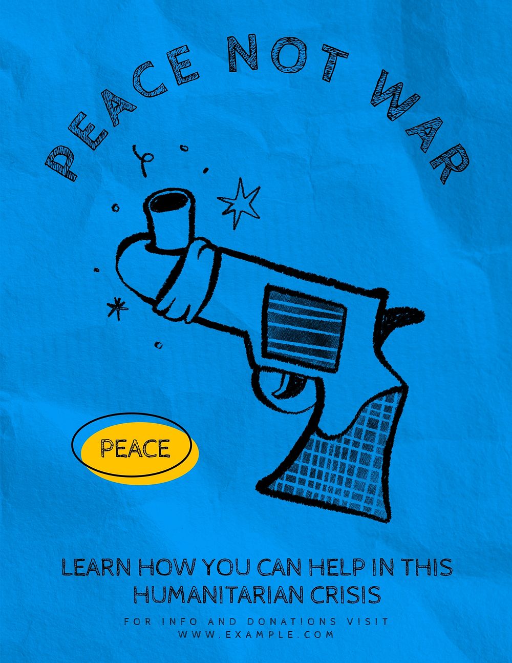 Peace not war flyer template