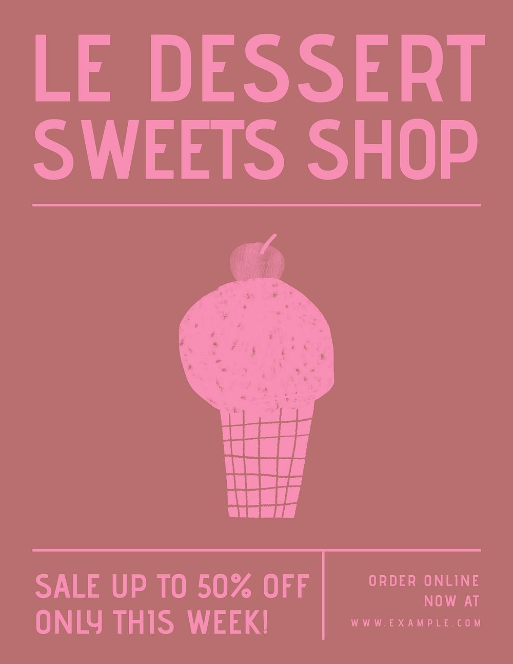 Sweet shop flyer template