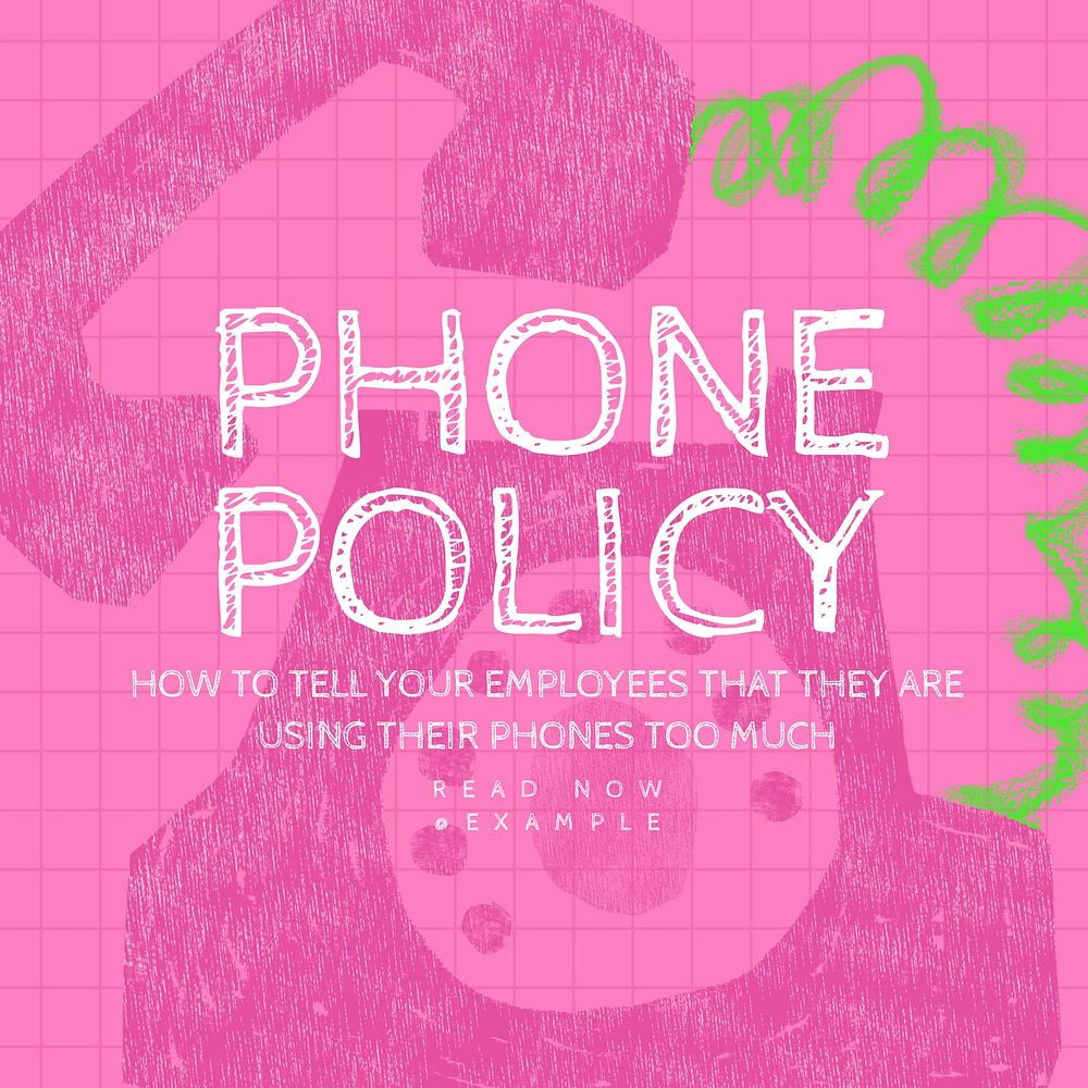 Phone policy Instagram post template