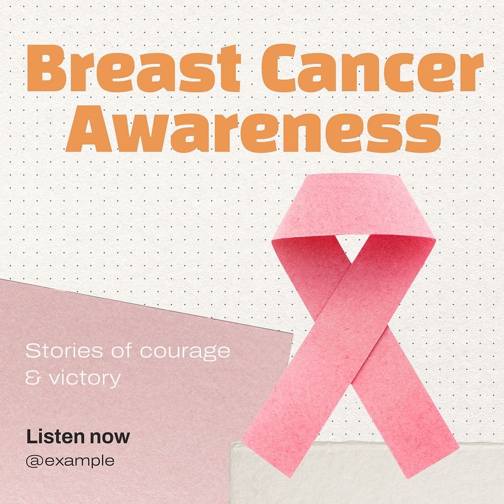 Breast cancer awareness post template   