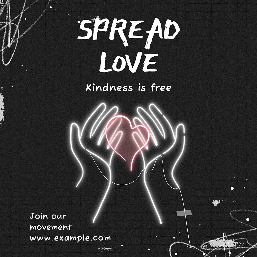 Spread love Instagram post template