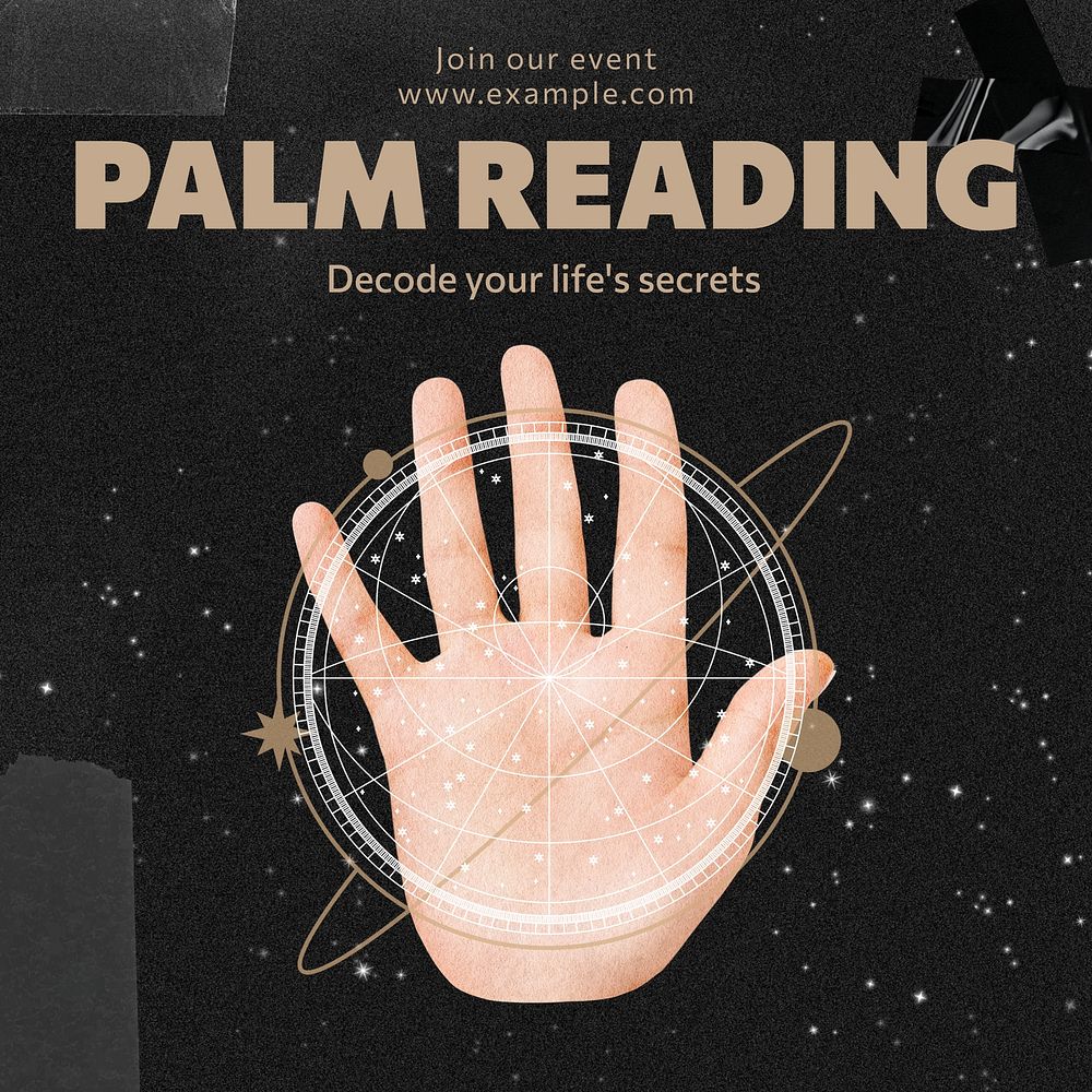 Palm reading Instagram post template