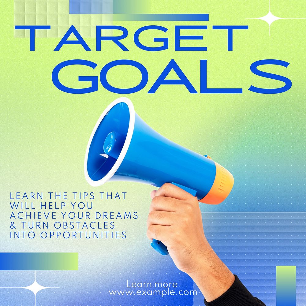Target goals Instagram post template
