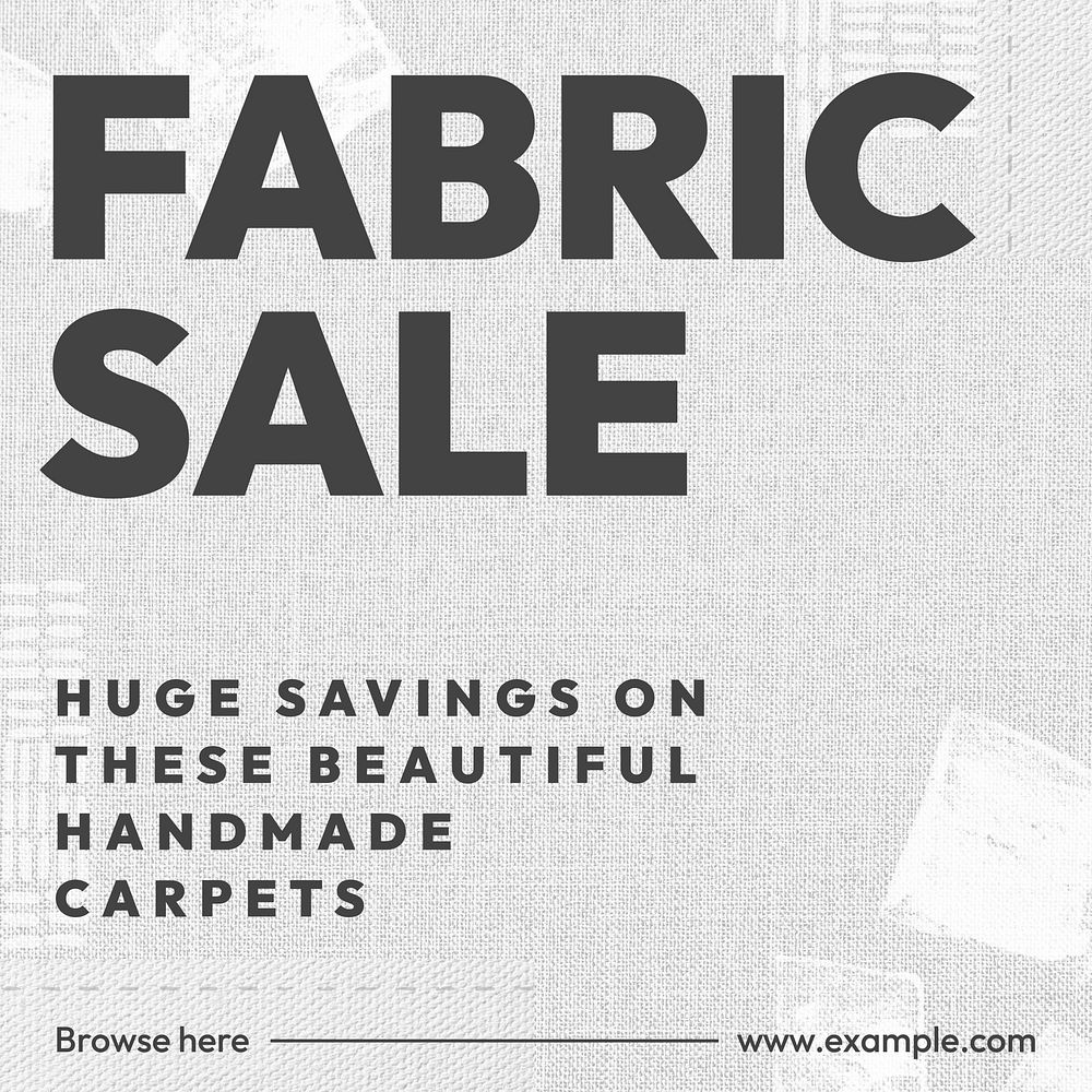 Fabric sale Instagram post template