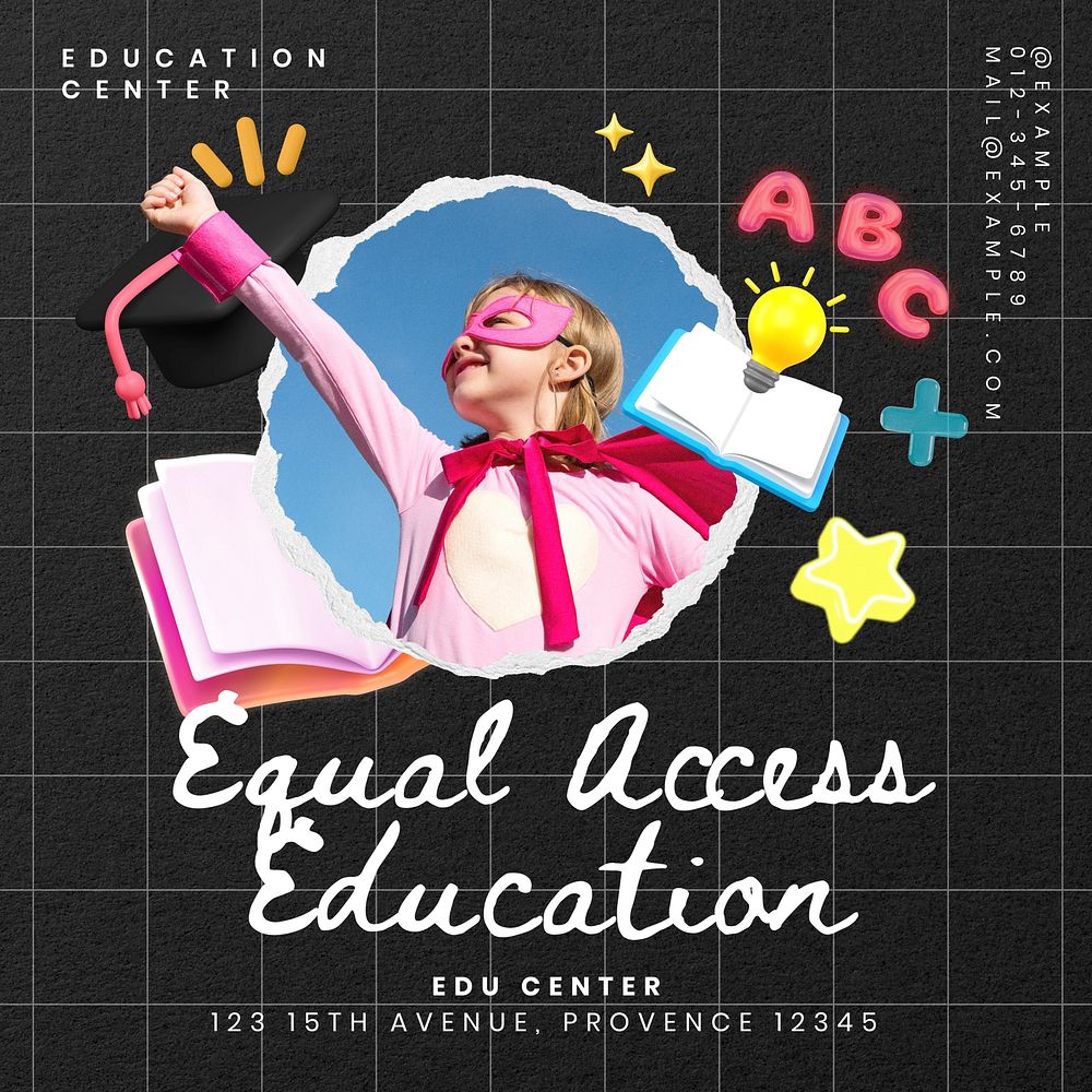 Equal access education Instagram post template