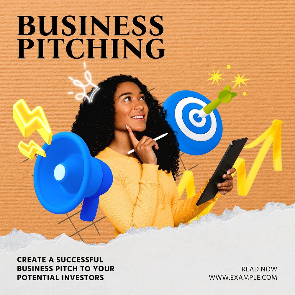 Business pitching Instagram post template