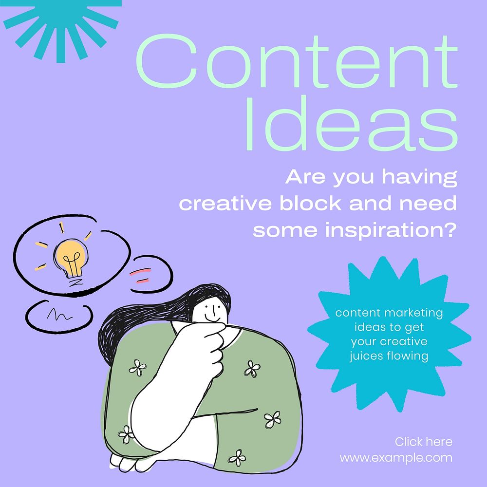 Creative thinking workshop Instagram post template