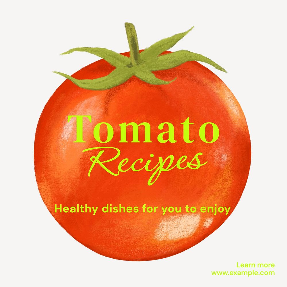 Tomato recipes Facebook post template