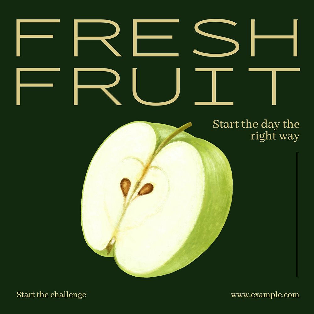 Fresh fruit Instagram post template
