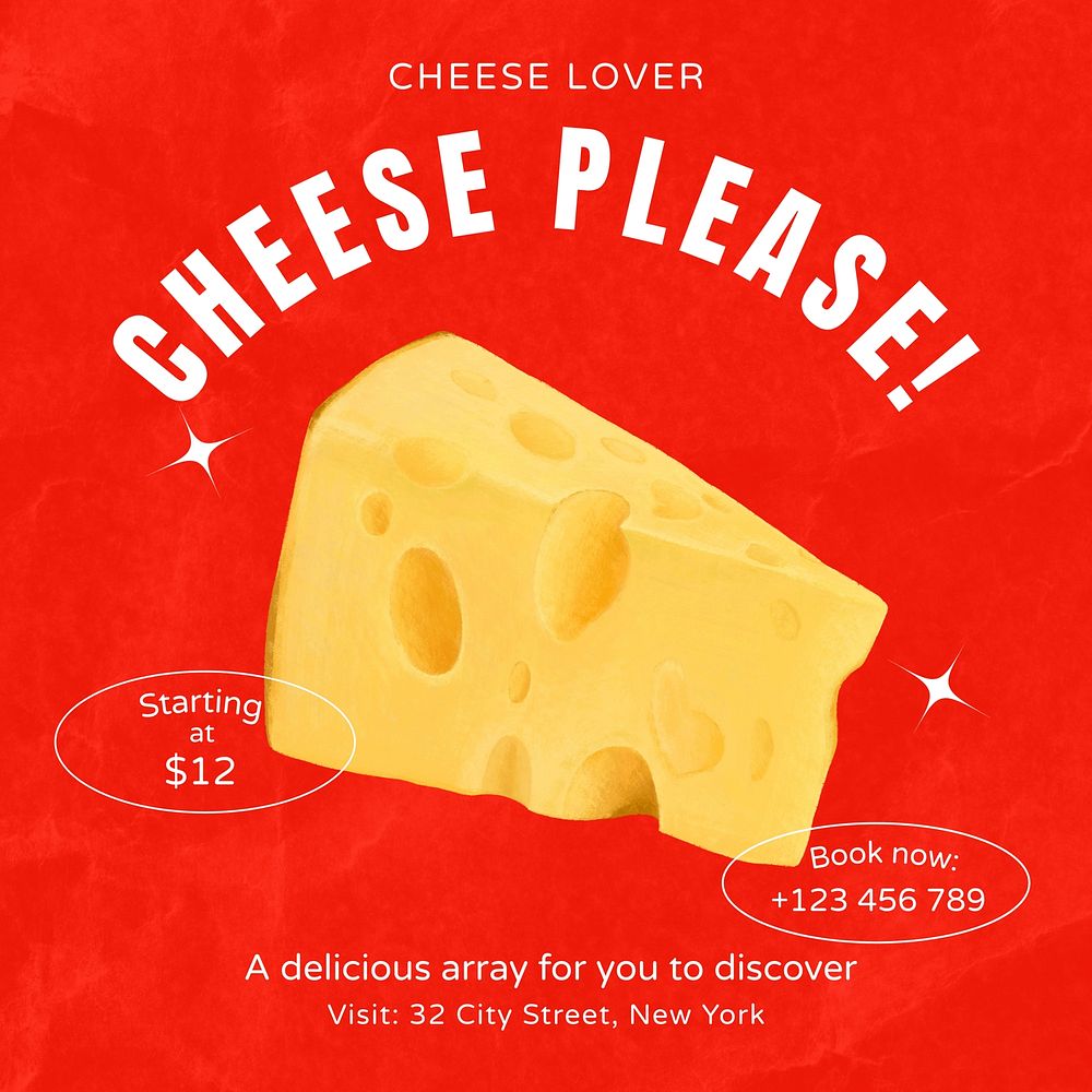 Cheese Instagram post template