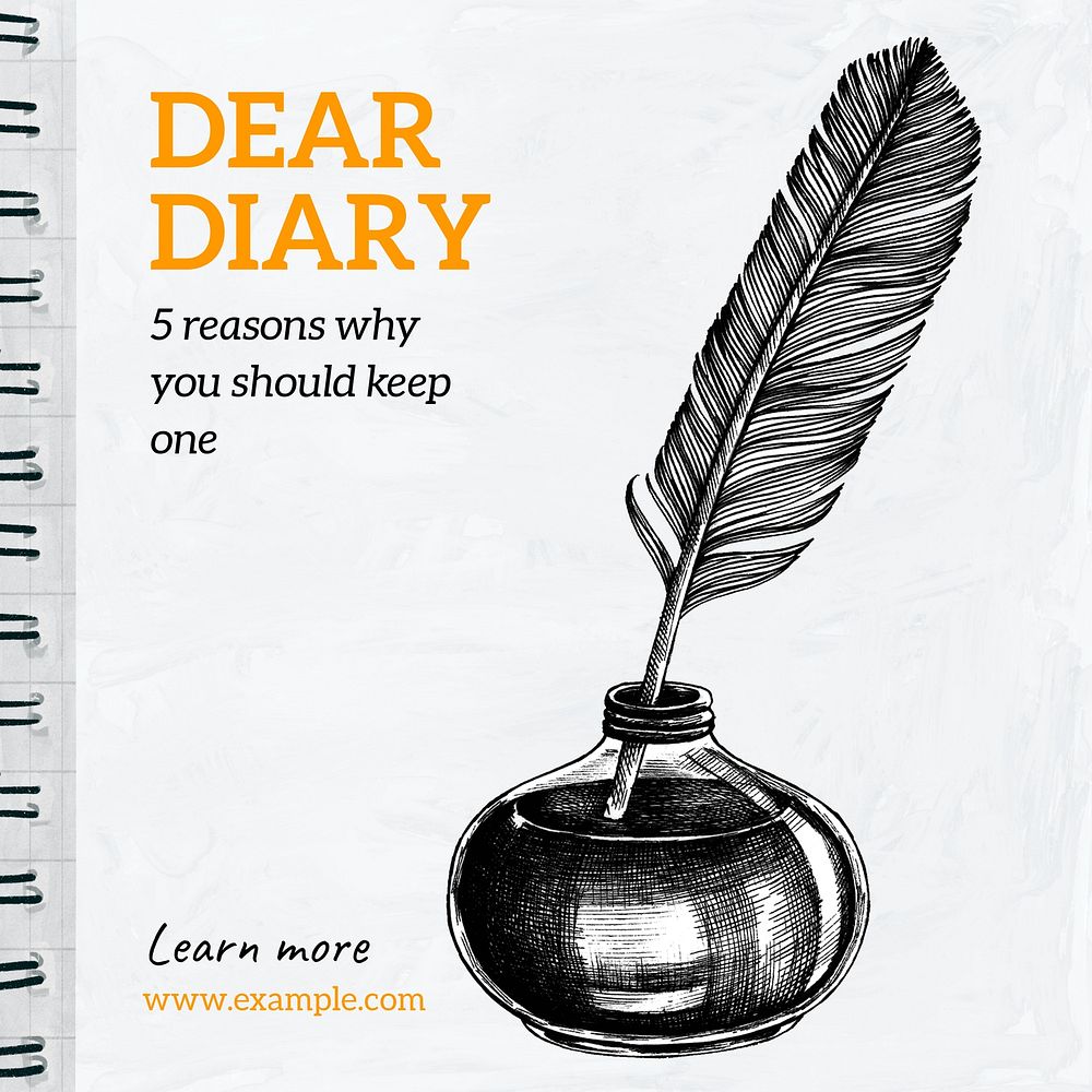 Dear diary Facebook post template | Free Photo - rawpixel