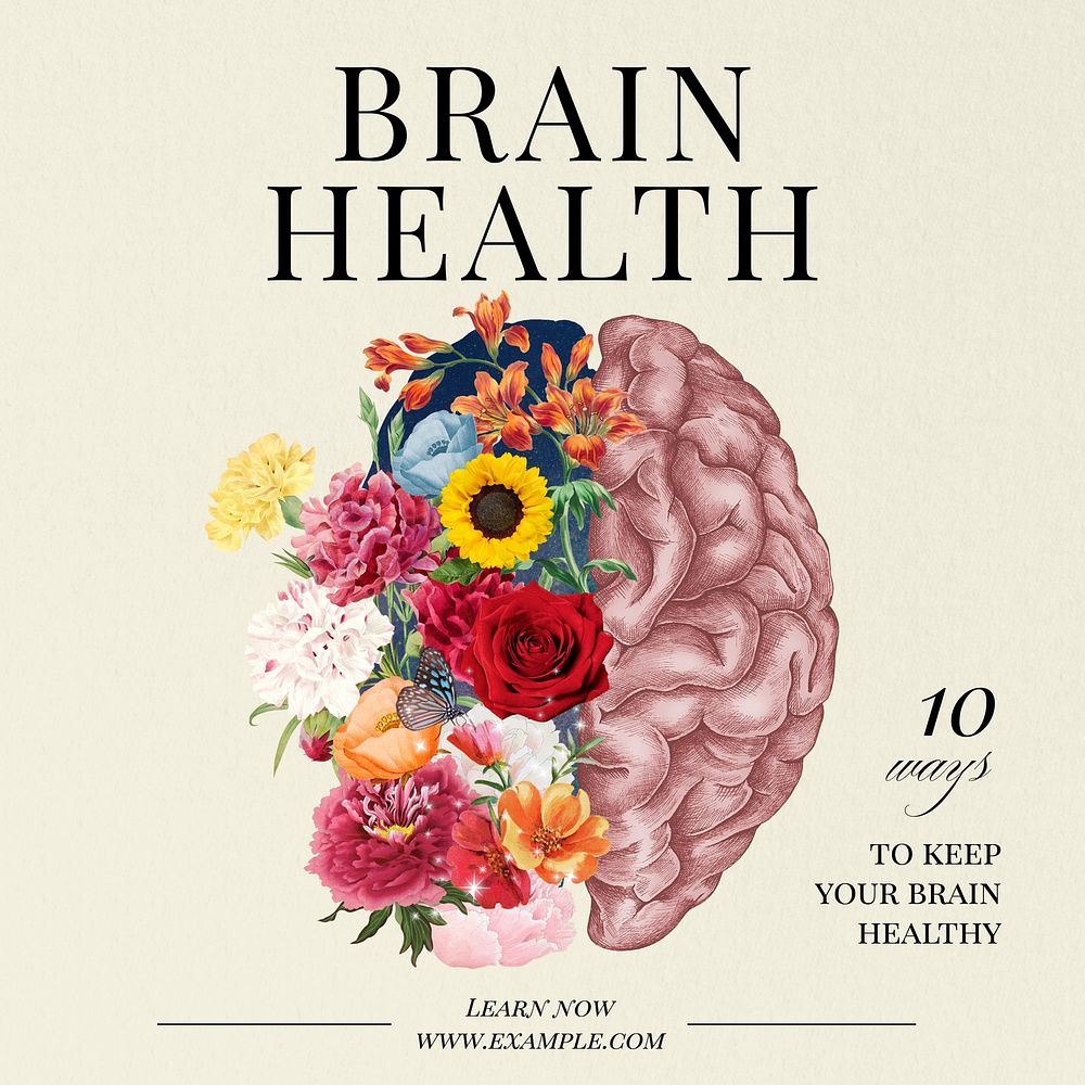 Brain health Instagram post template