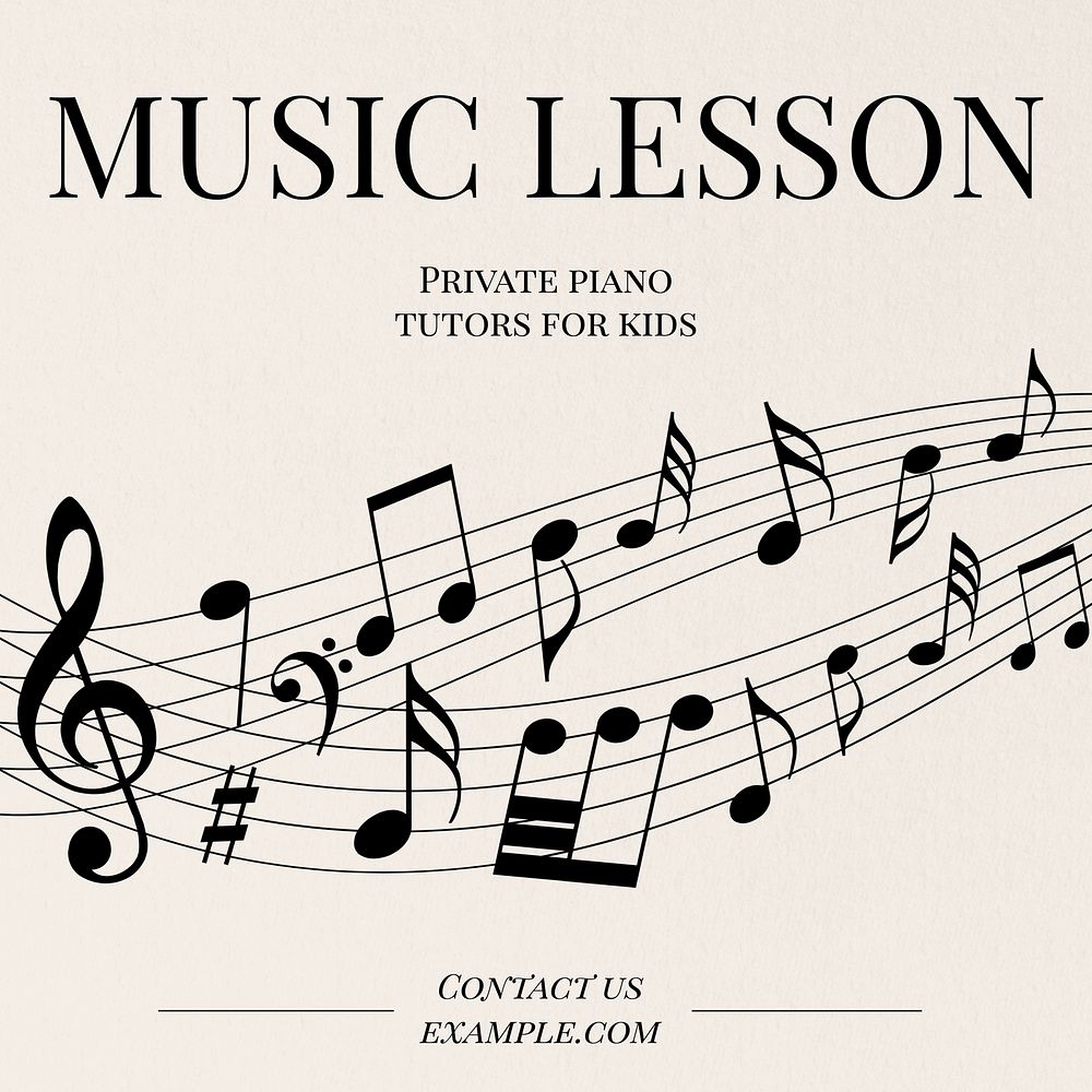 Music lesson Instagram post template