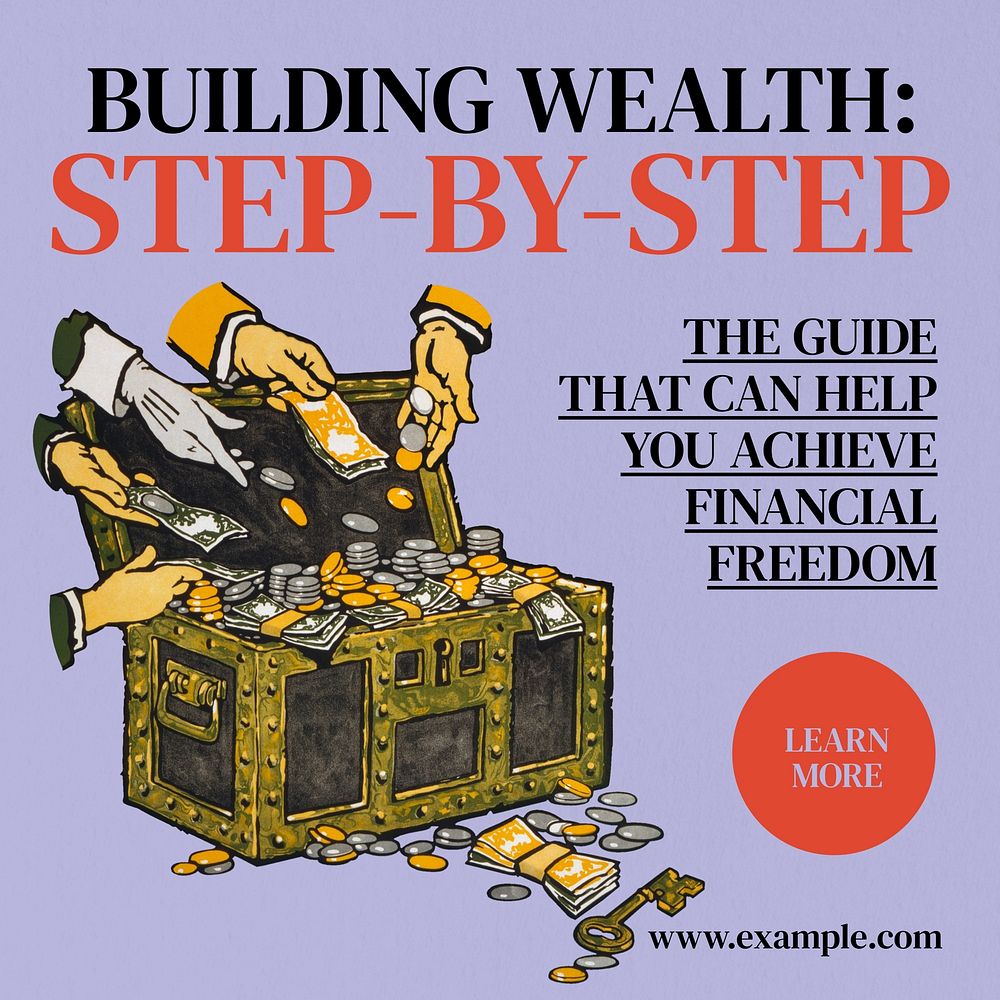 Building wealth Instagram post template