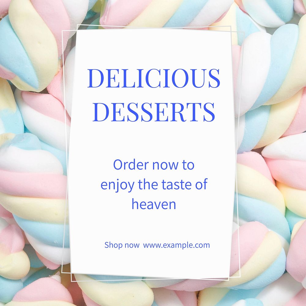 Dessert Instagram post template