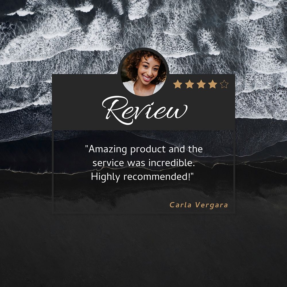 Customer review Facebook post template