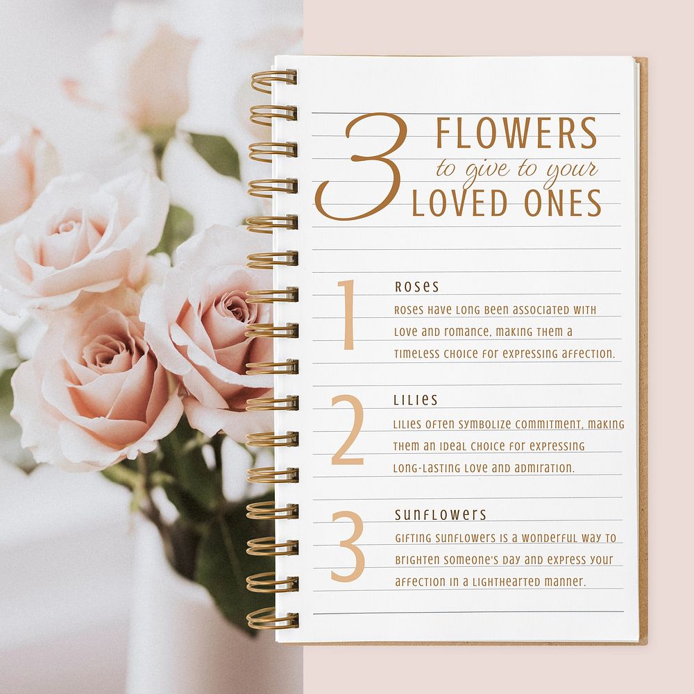 Flower tips Instagram post template
