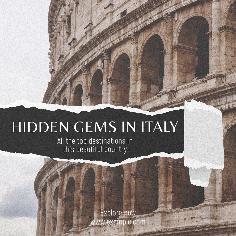 Italy & travel Instagram post template