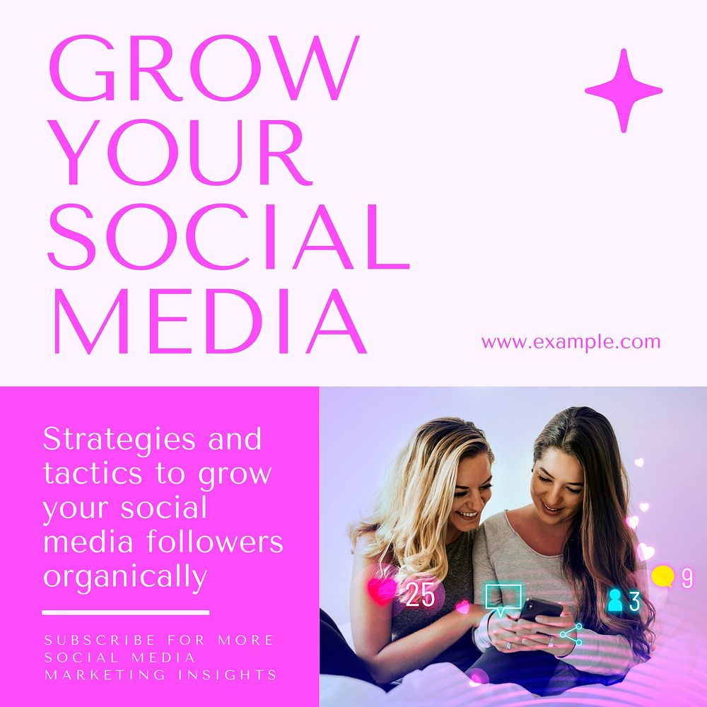 Social media marketing Instagram post template