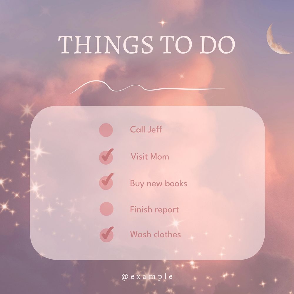 To do list Instagram post template