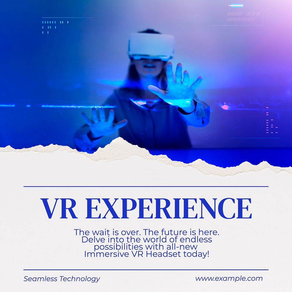 VR experience Instagram post template