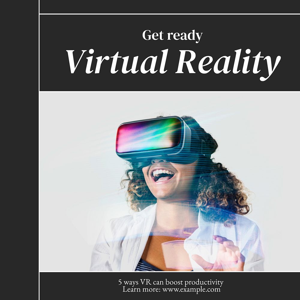 Virtual reality Instagram post template