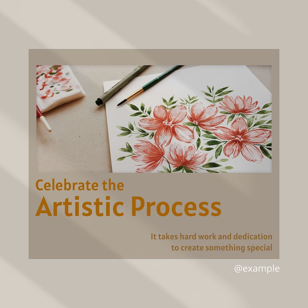 Artistic process Instagram post template