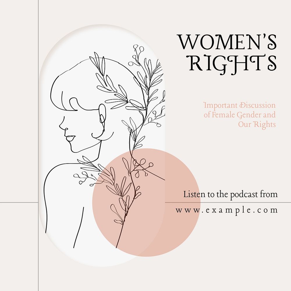 Women's rights Instagram post template