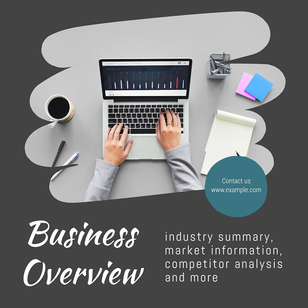 Business overview Facebook post template