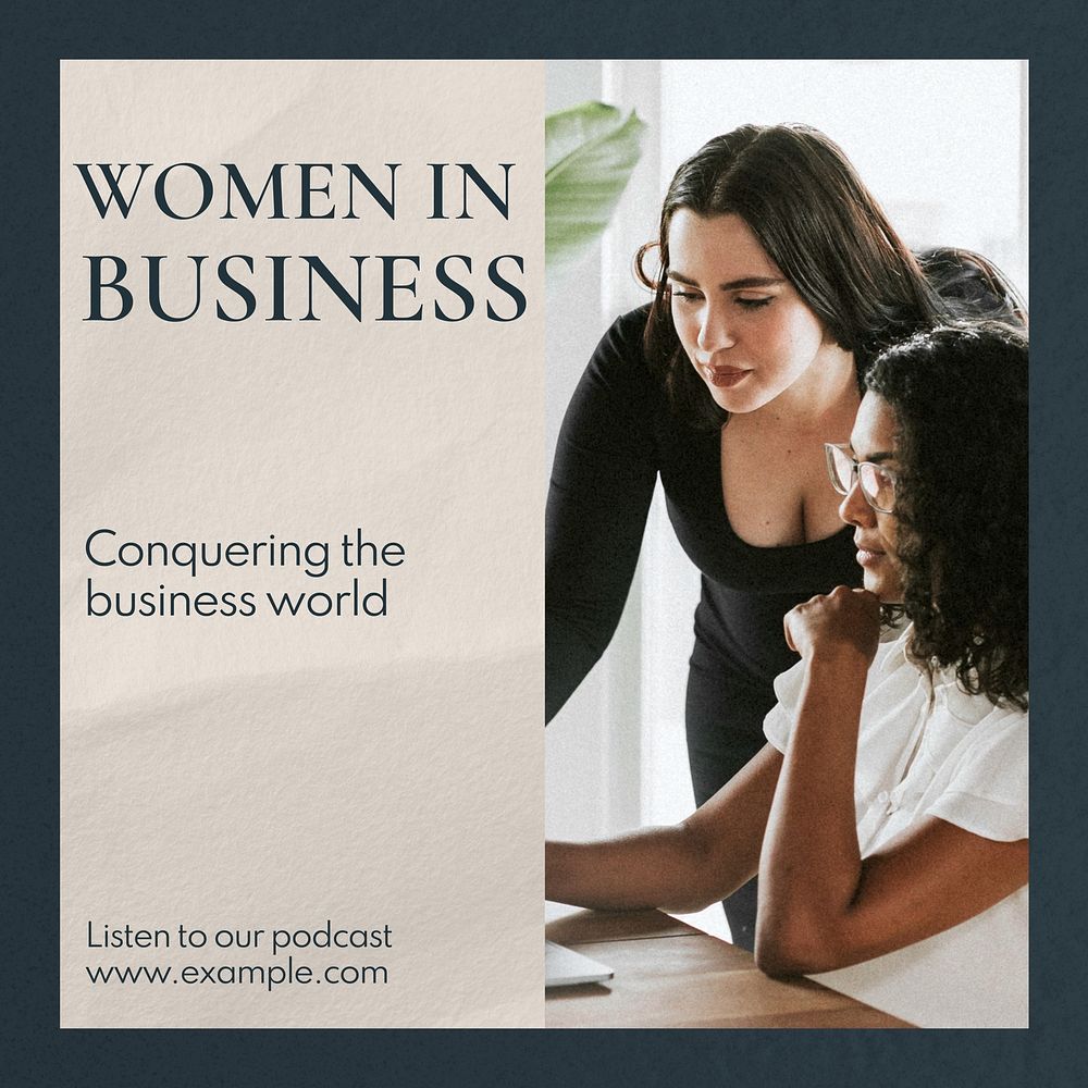 Women in business Instagram post template