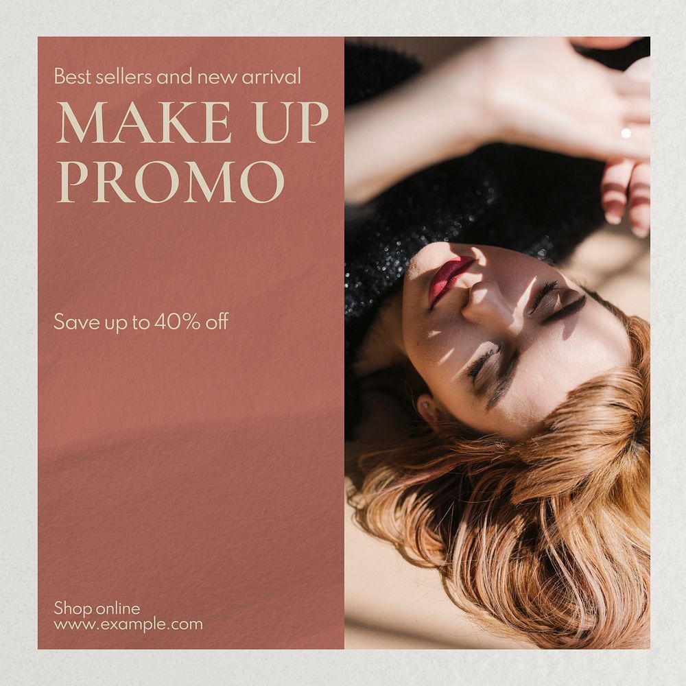 Makeup promotion Facebook post template