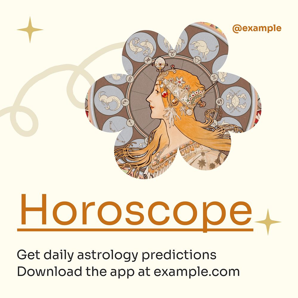 Horoscope Instagram post template  