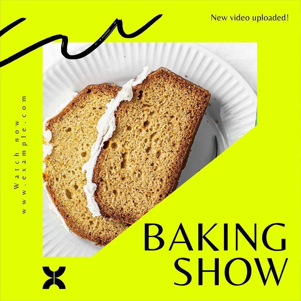 Baking show Instagram post template