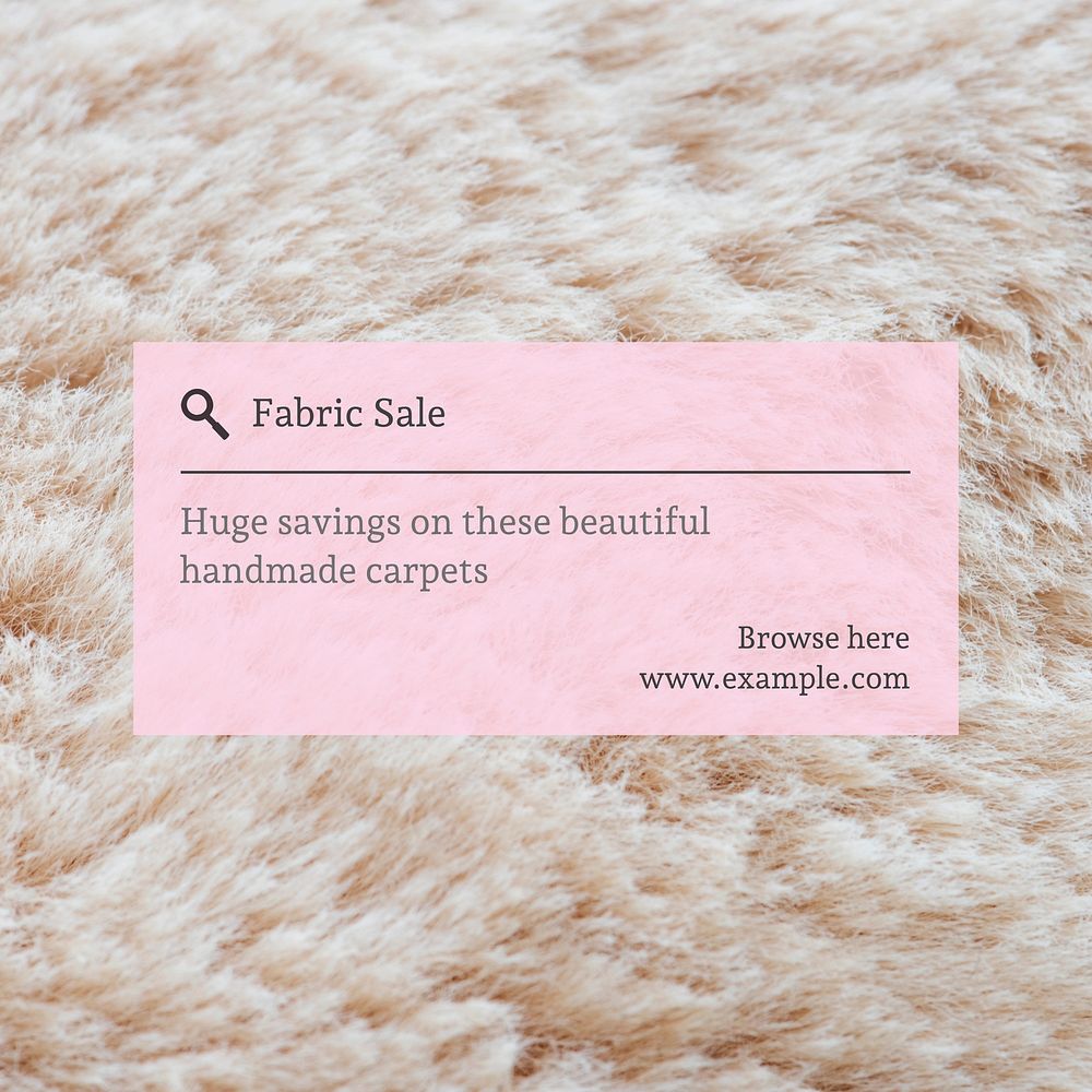 Fabric sale Instagram post template