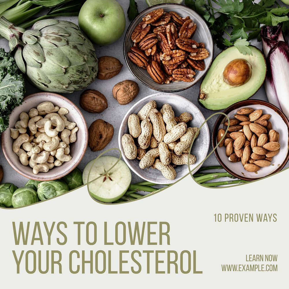 Cholesterol Instagram post template