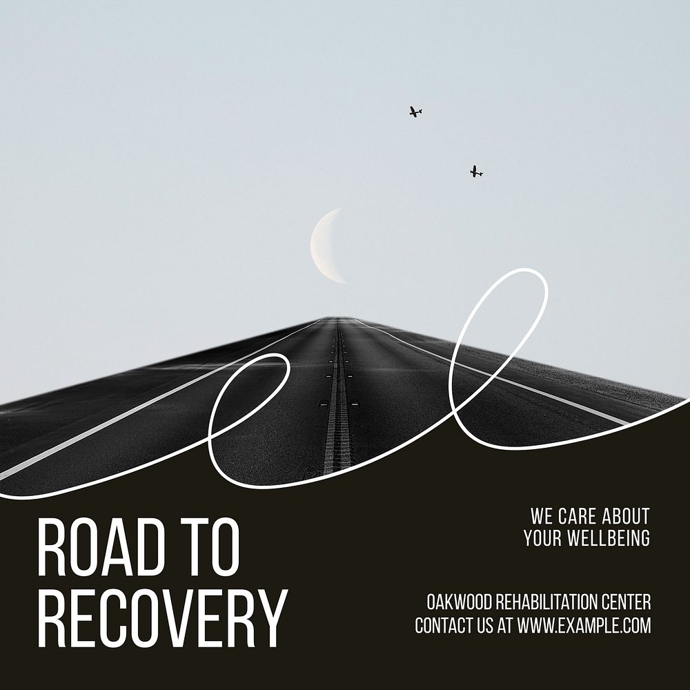Road to recovery Instagram post template