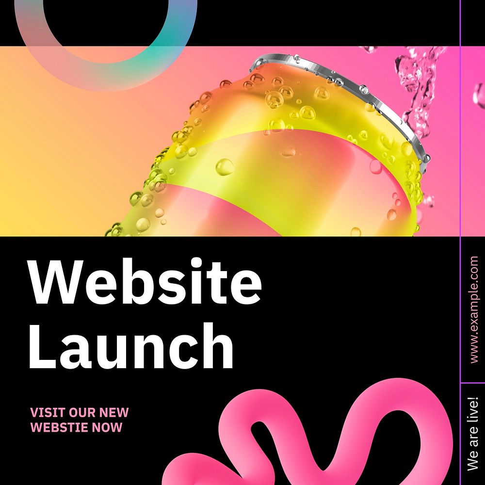 Website launch Instagram post template | Free Photo - rawpixel