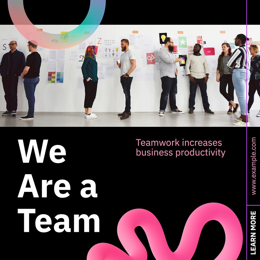 Business teamwork Instagram post template