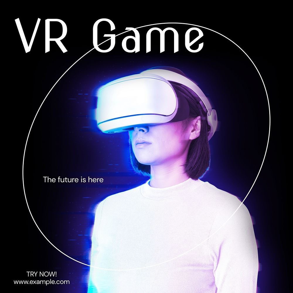 VR gaming Instagram post template
