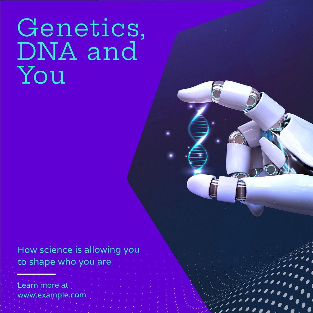 DNA test Instagram post template