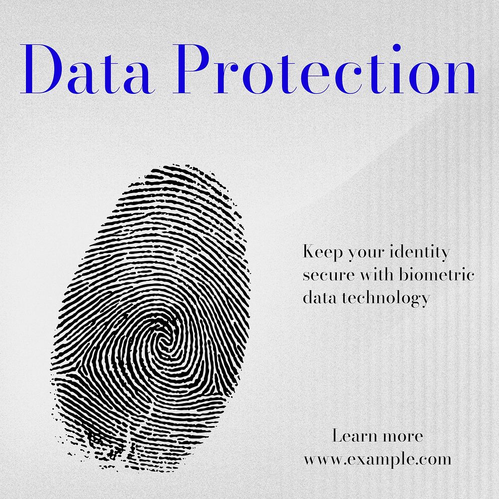 Data protection Facebook post template