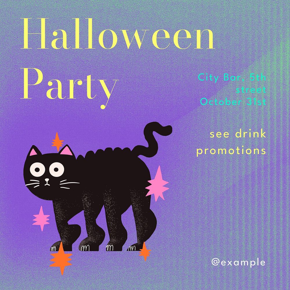 Halloween party Instagram post template