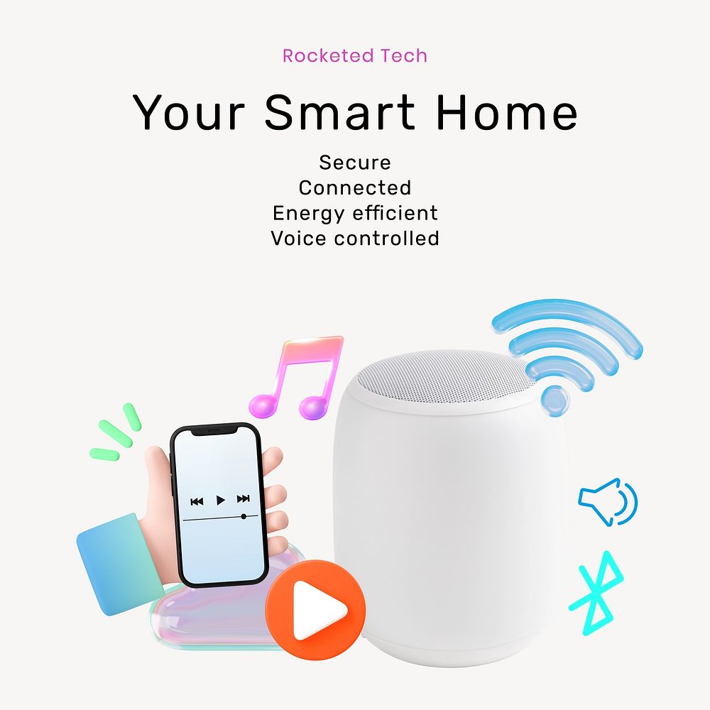 Smart home Instagram post template