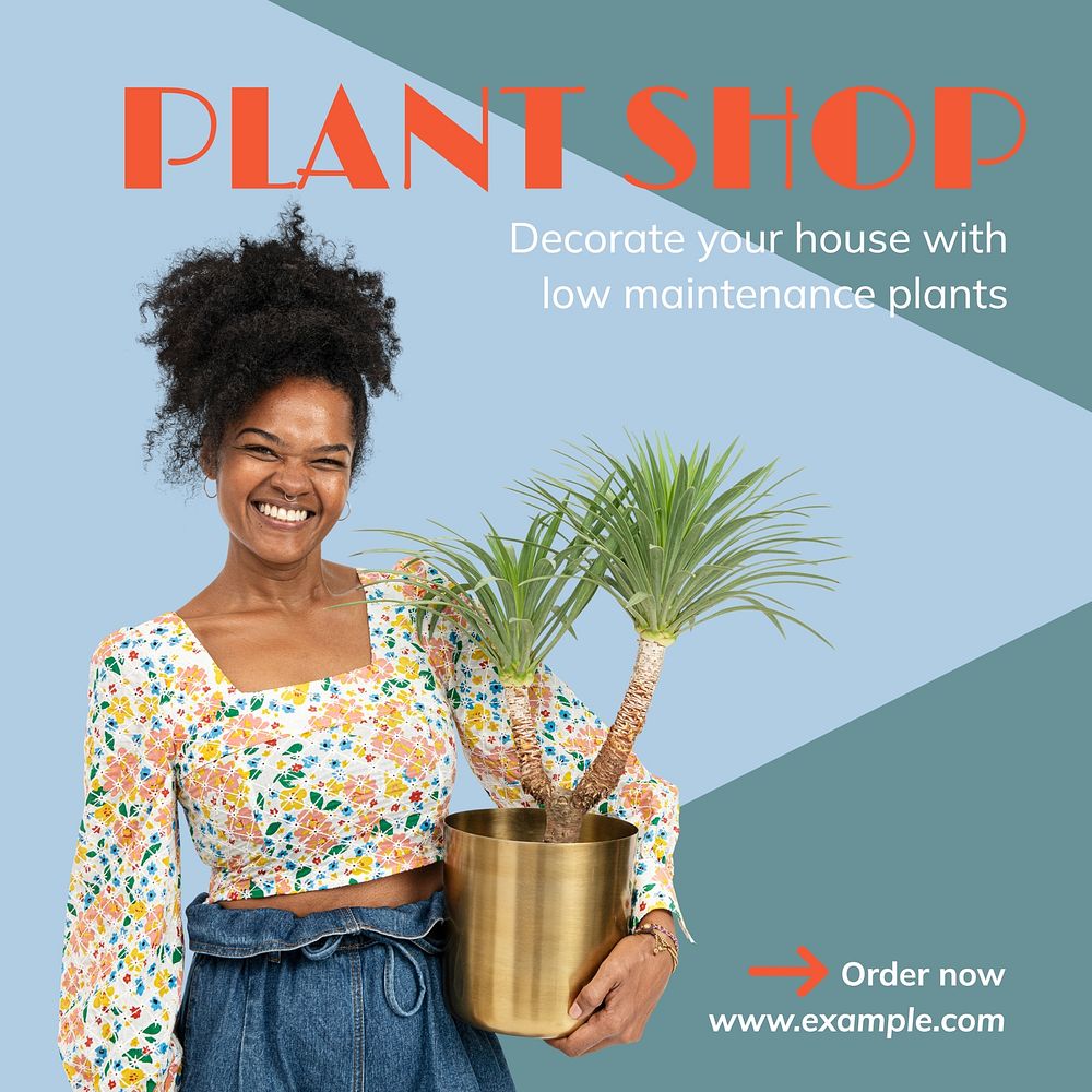 Plant shop Facebook post template